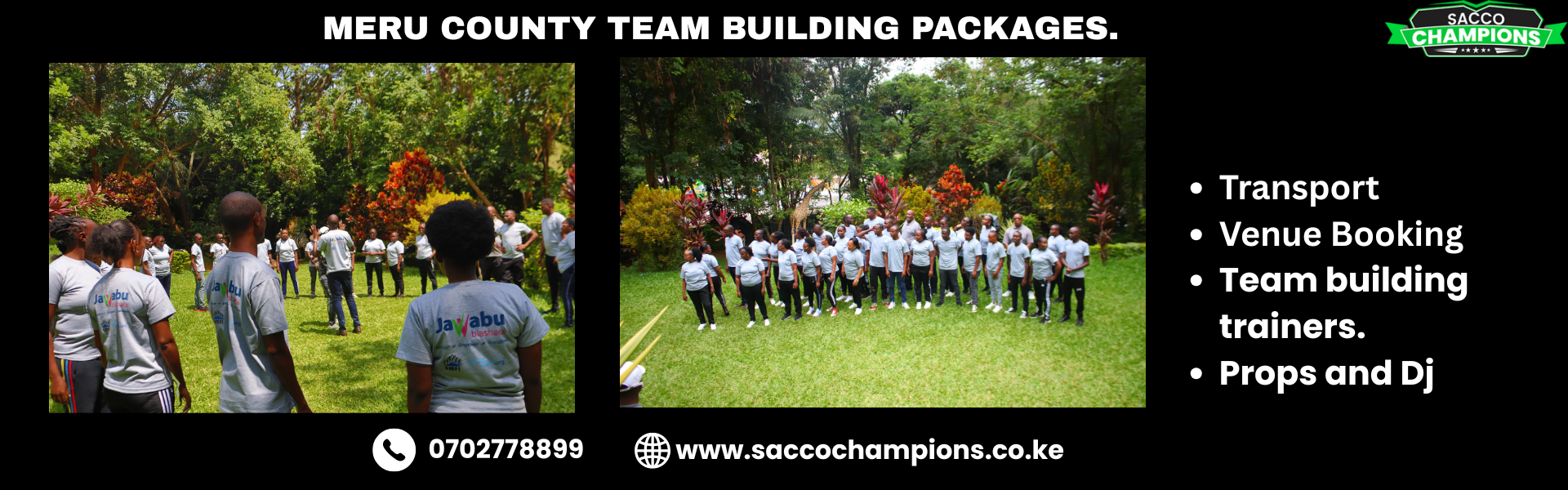 Meru Team Building Packages.