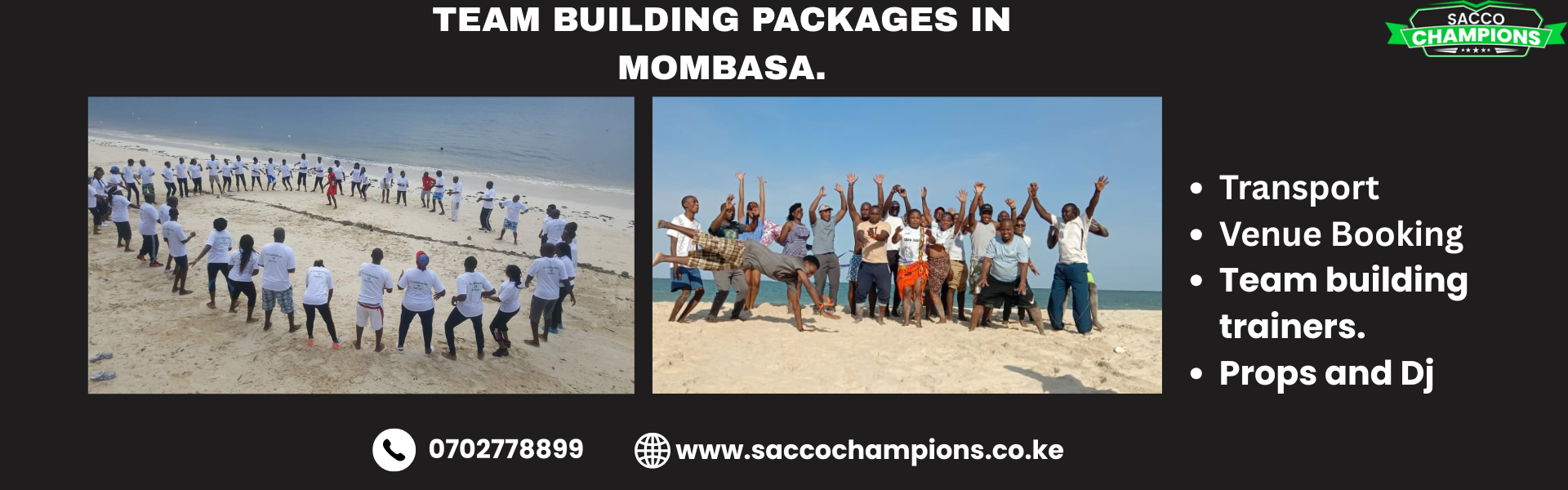 Mombasa team building packages.
