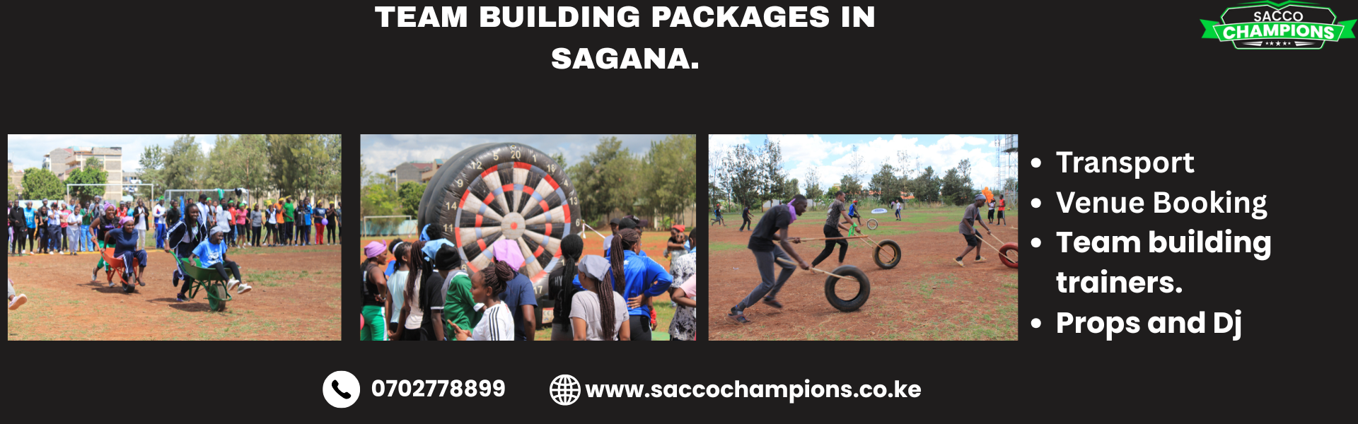 Sagana Team Building Packages.